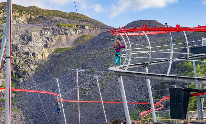 Aero Explorer in Zip World Penrhyn Quarry